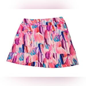 TZU TZU multicolored Palette Print Samba Skort Size M